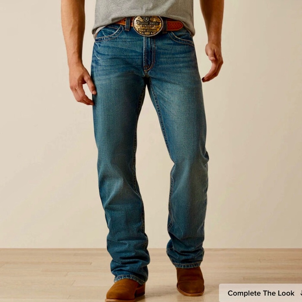 Ariat Men's Classic Denim Low Rise Boot Cut Straight Jeans 40x32 FR M4 Cat2